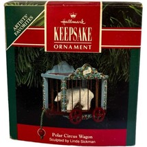 Hallmark Keepsake Polar Circus Wagon Bear Christmas Tree Ornament 1991 In Box - $5.90