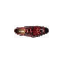 Stacy Adams Gennaro Wingtip Oxford Ostrich Print Leather Red 25537-600 image 5
