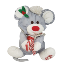 Vintage 1987 Fisher Price Puffalump Mouse Stuffed Animal Plush 8016 Christmas - £37.30 GBP