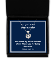 To my Best Friend,  Heart Knot Silver Necklace. Model 64035  - £31.92 GBP