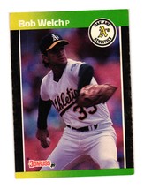 1989 Donruss #332a Bob Welch Oakland Athletics - £1.56 GBP