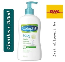 Cetaphil Baby Daily Lotion With Shea Butter  Face &amp; Body 4 bottles x 400ml - DHL - £126.38 GBP