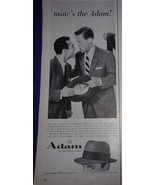 Adam Men’s Hats  Magazine Print Advertisement 1956  - $4.99