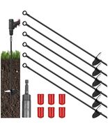 6Pc 30&quot; Ground Anchors Heavy Duty Screw-in Trampoline Stakes Camping She... - €68,12 EUR