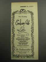 1957 The Ambassador Hotel Ad - The exciting Embassy Club - £14.48 GBP