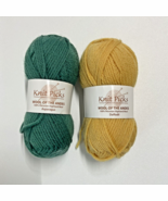 Lot 2 Skeins Knit Picks 100% WOOL YARN PERUVIAN Crochet Knitting Green Y... - $11.43 CAD
