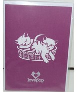 Lovepop LP1153 Cat Family Pop Up Card White Envelope Cellophane Wrapped - £10.26 GBP