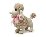 Burton &amp; Burton Standing Gray Poodle with Pink Ribbon - $12.59