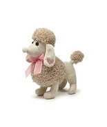 Burton &amp; Burton Standing Gray Poodle with Pink Ribbon - £9.90 GBP
