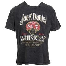 Jack Daniel&#39;s Sour Mash Vintage Poster Men&#39;s Black T-Shirt Grey - £27.58 GBP