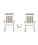 Oversized Outdoor HDPE Rocking Chairs Set of 3 - Patio Porch Durable - $506.63 CAD