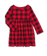 Wonder Nation Toddler Fit &amp; Flare Knit Dress, Red Buffalo Plaid Size 2T - $300.87 MXN