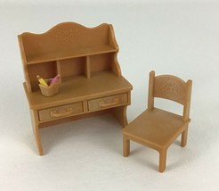 Red Roof Country Home Hutch Desk Set Accessories Lot Calico Critters Epoch 2017 - $16.78
