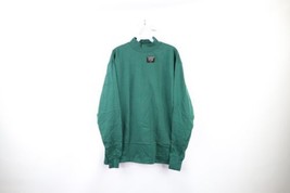 NOS Vtg 90s Streetwear Mens L Blank Oversized Mock Neck Long Sleeve T-Shirt USA - £39.52 GBP