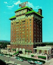 Asheville NC  Battery Park Hotel Street View Cars UNP Vtg Chrome Postcard S22 - £3.12 GBP