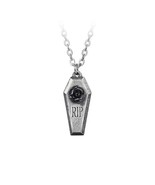 Alchemy Of England P881 - RIP Rose Coffin Necklace Gothic Pendant - $24.83