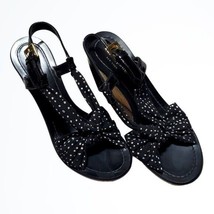 Kate Spade Wedge Black Polkadot Sandals Size 7.5 - £37.26 GBP