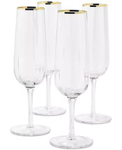 Martha Stewart Collection Optic Champagne Flutes, Set Of 4 New - £16.05 GBP