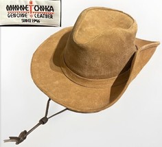 Minnetonka Cowboy Hat The Aussie Brown Suede Leather XL Deadstock NOS Du... - £51.49 GBP