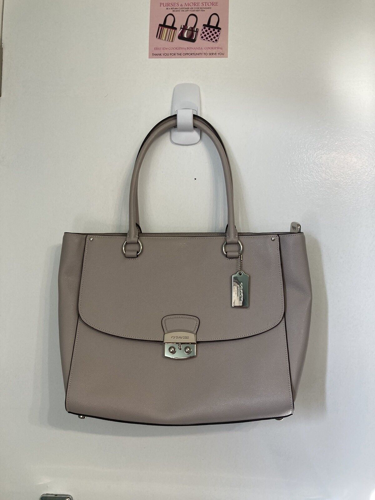 Coach 48629 Crossgrain Leather Avary Tote ~Gray~Nwt - $140.00
