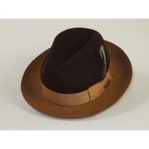 Men BENTLY Hat Australian Wool Fedora Damien Collection DM756 Brown/Camel image 2