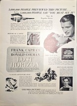Lost Horizon Frank Capra&#39;s Ronald Colman Columbia Pictures-1937 Vintage ... - £9.22 GBP