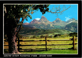 Vtg Postcard Grand Teton National Park, Idaho Side, Wyoming Unposted Continental - £5.26 GBP
