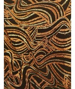 Glittery Knit Orange Gold Black Fabric Bundle 60 In Wide 3.8 Yds 2.5 In ... - £23.77 GBP