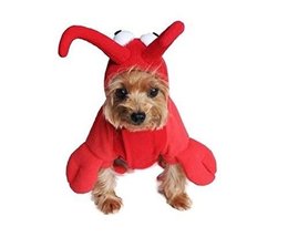 Dog Costume Halloween Red Lobster Outfit Detailed Bodysuit With Claws Headpiece( - £25.13 GBP
