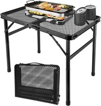 2X1.3 Ft Folding Camping Table Foldable Grill Table For Outdoor Bbq, Metal - €34,50 EUR