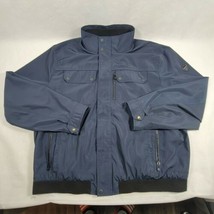 Calvin Klein Outerwear Men&#39;s Soft Shell Blue Water Jacket Size XL Zip - £31.67 GBP