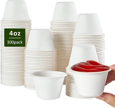 Vplus 300 Pack 4 Oz Disposable Souffle Cups, 100% Compostable Portion, Nuts - £27.65 GBP