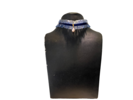Halskette Halsband Kette Anhänger Damen Schmuck Halsband Schwarz Silber... - £5.22 GBP