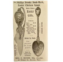Homer Phillips Brook Easter Chicken Spoon 1894 Advertisement Victorian ADBN1ccc - £11.83 GBP
