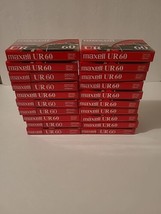 20 Maxell UR 60 Blank Cassette Tape Lot, All New And Sealed - £30.46 GBP