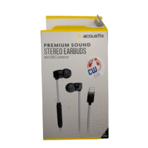 Acoustix USB-C Wired Earbuds In-Ear Headphones with Mic Premium Sound St... - $8.96