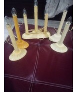 Vtg Plastic Window Christmas  Candles Wax Drip All Working TOYO - £12.61 GBP