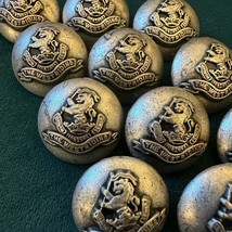 Antique WWI Buttons x 12 West Riding Yorkshire Duke of Wellington, silve... - $112.70