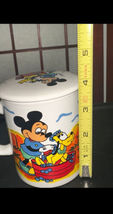 Disney Mini Mickey Mouse Pluto Vintage Mug Cup With Lid Melamine Ware CHIP - £5.17 GBP