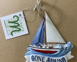Midwest-CBK Gone Sailing With Waves Wafer Style Chrismtas Ornament NWT&#39;s - $6.63