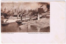 Postcard The Mouth Of Buffalo Harbor New York Buffalo Morning Express - $9.89