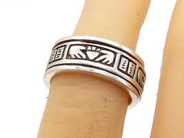 925 Sterling Silver - Vintage Shiny Claddagh Spinning Band Ring Sz 6 - RG4471 - £29.58 GBP