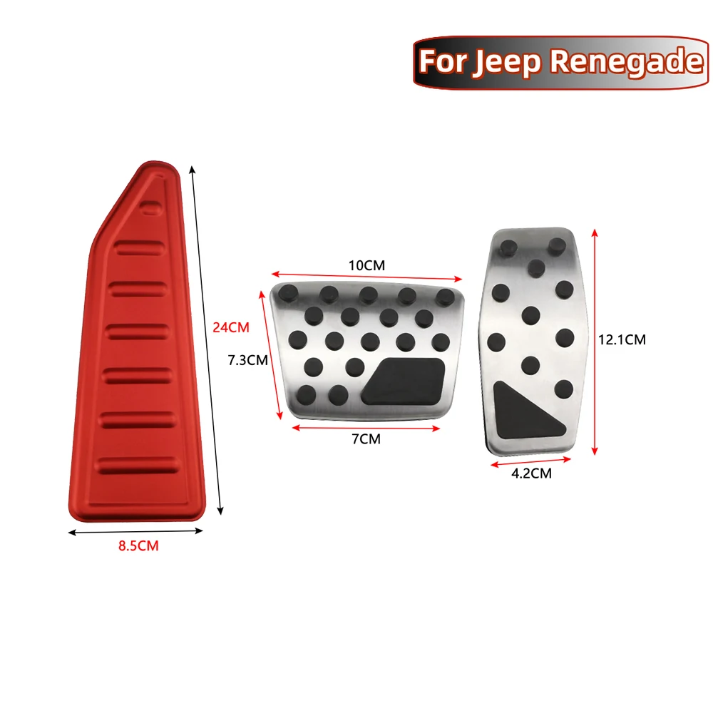  accelerator gas brake foot rest pedal protective cover for jeep renegade 2014 2022 lhd thumb200