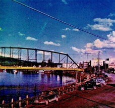 Chena River Antique Cars Bridge Fairbanks Alaska AK Postcard Kodachrome UNP C17 - £4.63 GBP