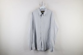 Vintage Ralph Lauren Rugby Mens XL Pinstriped Seersucker Button Down Shirt Blue - $54.40