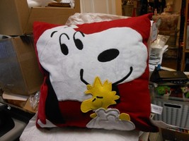 Hallmark &quot;Peanuts - Christmas Snoopy &amp; Woodstock&quot; Pillow 16 x 16&quot; NWT - $644.94 MXN