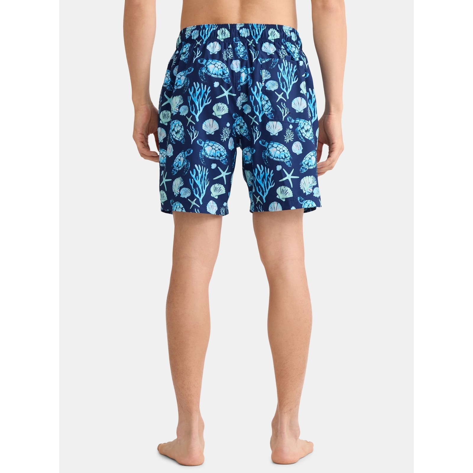George Men's Novelty UPF 50+ Swim Trunks 7" Inseam Navy Sea Turtle 2XL (44-46) Item image 2