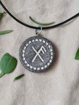 Good Luck Necklace, Good Luck Jewelry, Good Luck Charm, Bind Rune charm, Bind Ru - £50.84 GBP
