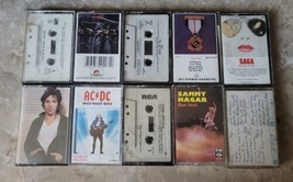 Lot of 10 Cassettes, ACDC, Bruce Springsteen, Sammy Hagar, Lot 3 Pre-owned  - £35.04 GBP