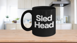 Snowmobile Mug Black Coffee Cup Funny Gift for Dog Sled Head Ski Winter ... - $22.20+